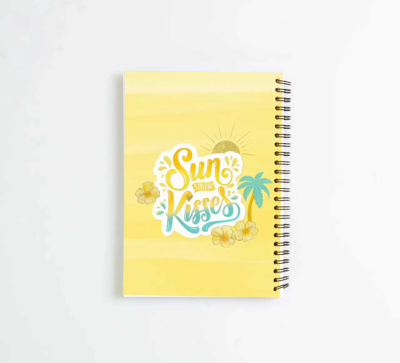 Sunshine Kisses. Summer, Palm Trees and Good Vibes. spiral notebook by CalliLetters