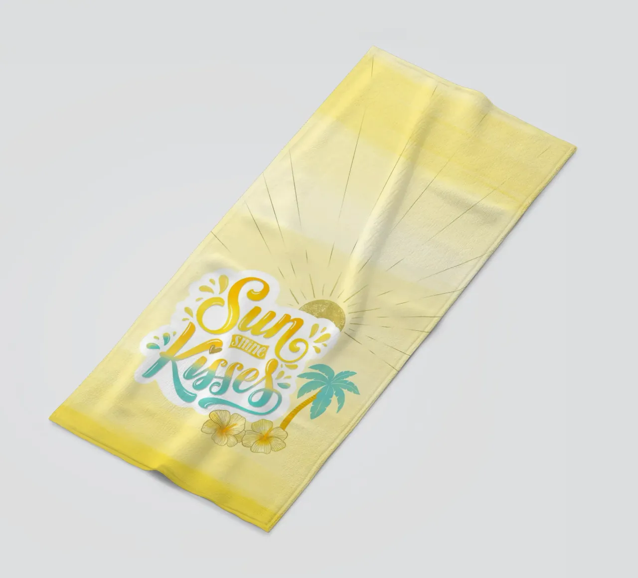 Sunshine Kisses. Summer, Palm Trees and Good Vibes. telo mare da CalliLetters