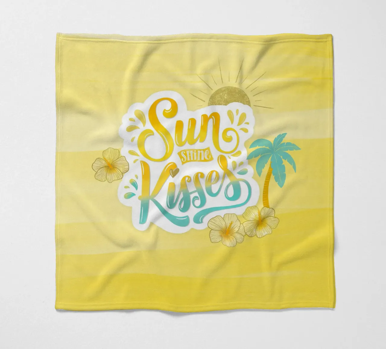 Sunshine Kisses. Summer, Palm Trees and Good Vibes. coperta in pile da CalliLetters