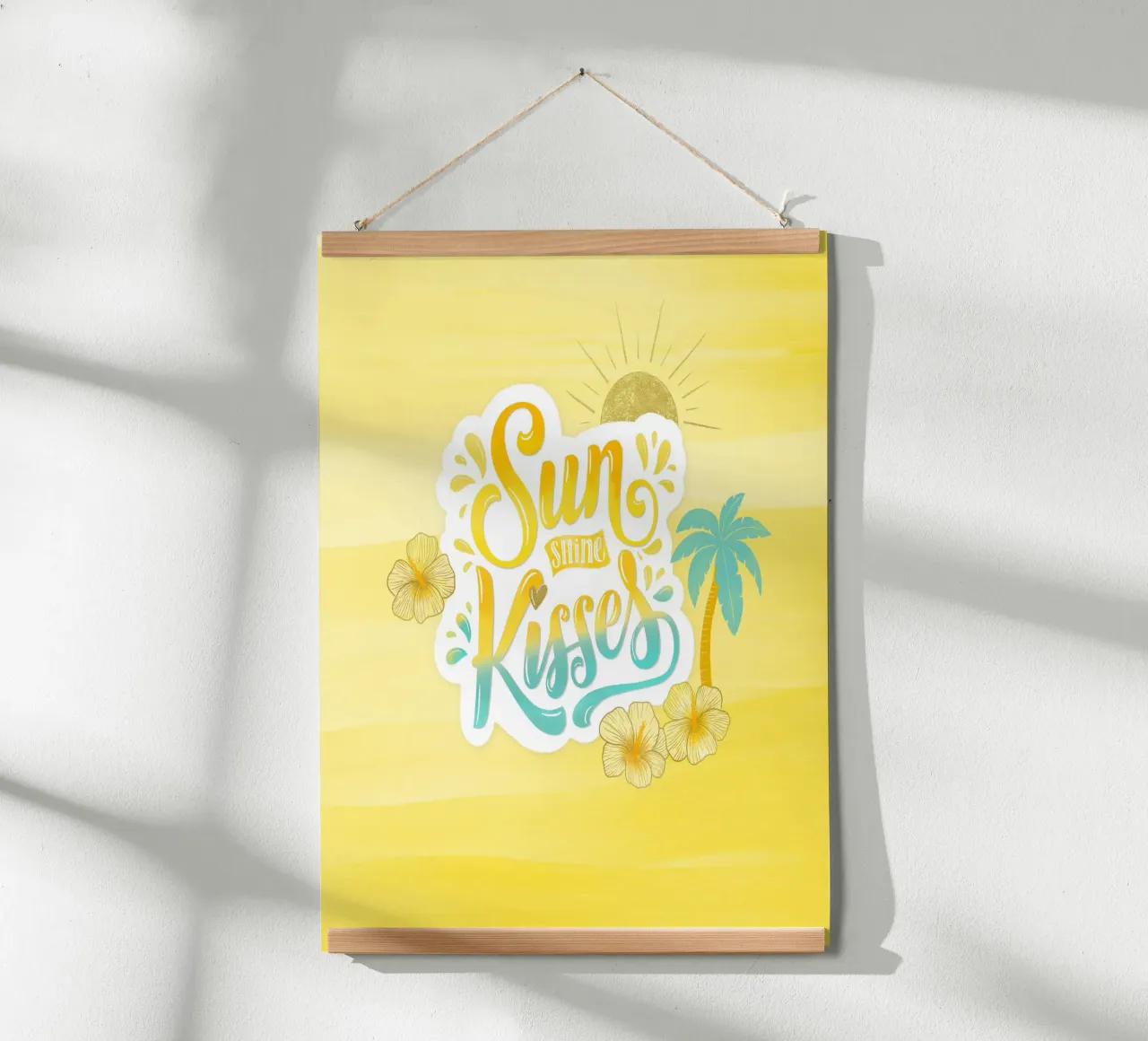 Sunshine Kisses. Summer, Palm Trees and Good Vibes. carta hahnemühle da CalliLetters