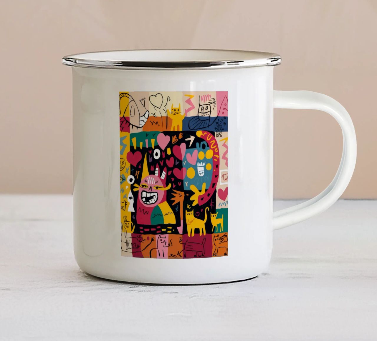 Espressioni di cuore tazza in smalto da Monarco Virtuoso