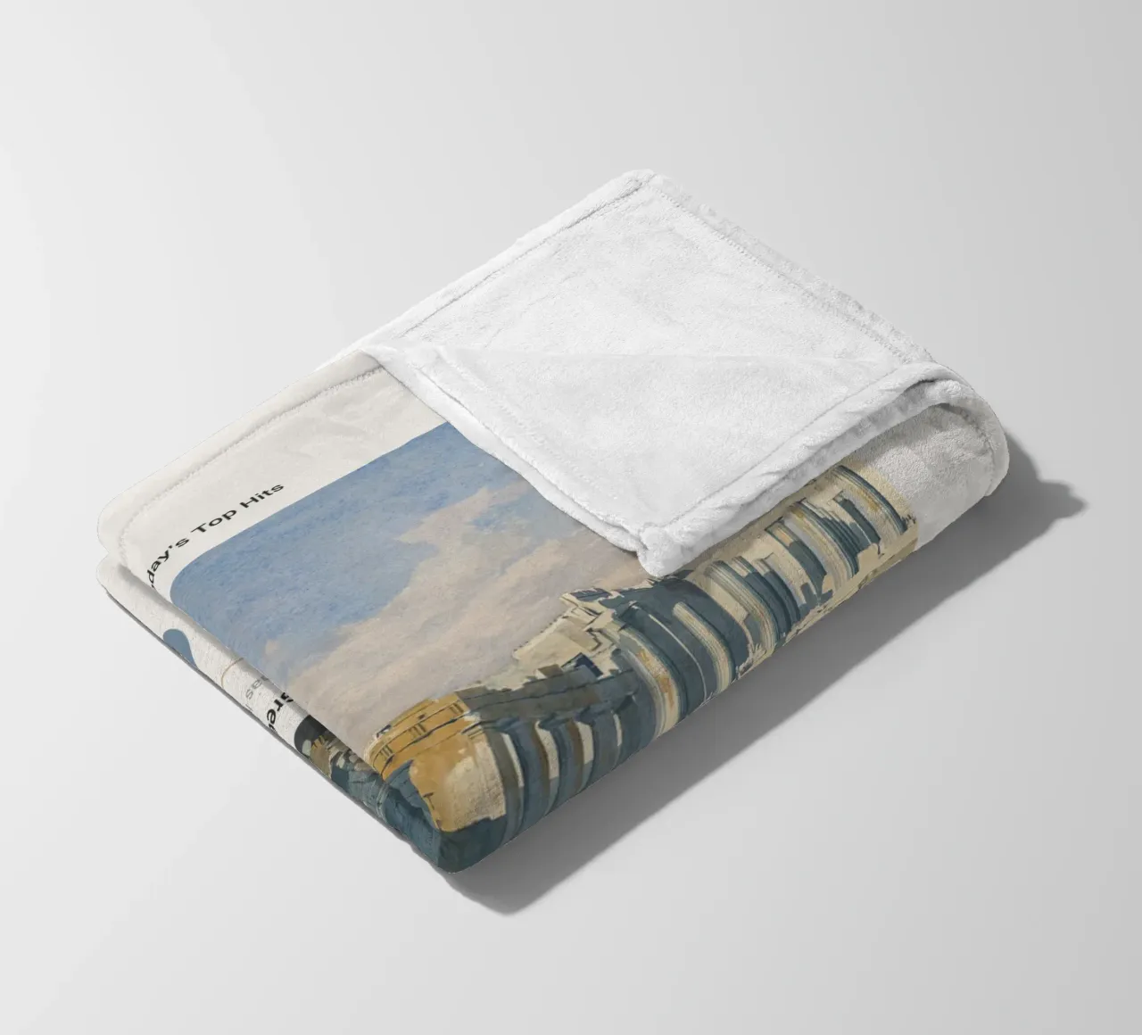 Greek Vibes fleece blanket by Vintagrafica