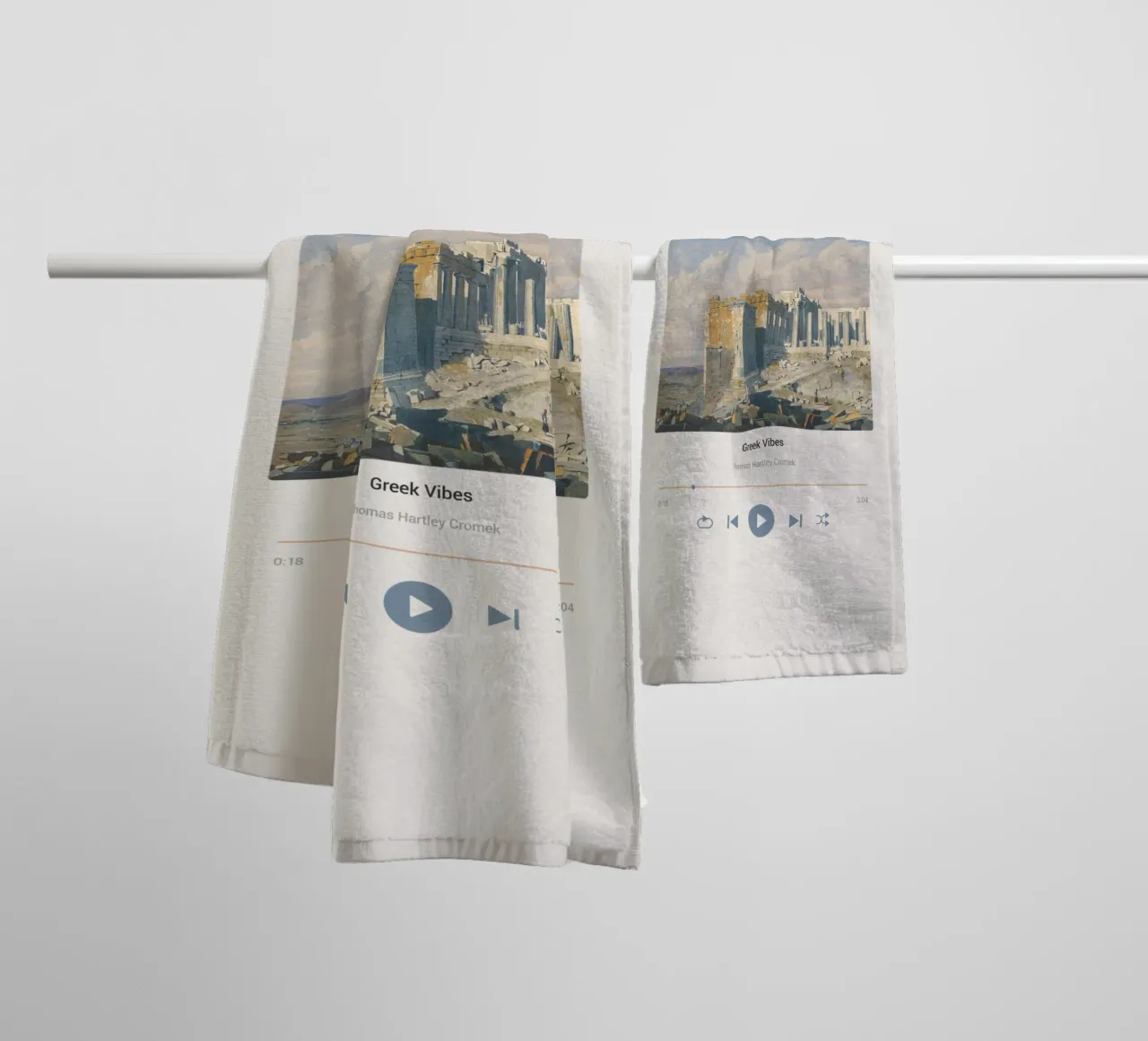 Griechische Vibes Handtuch von Vintagrafica