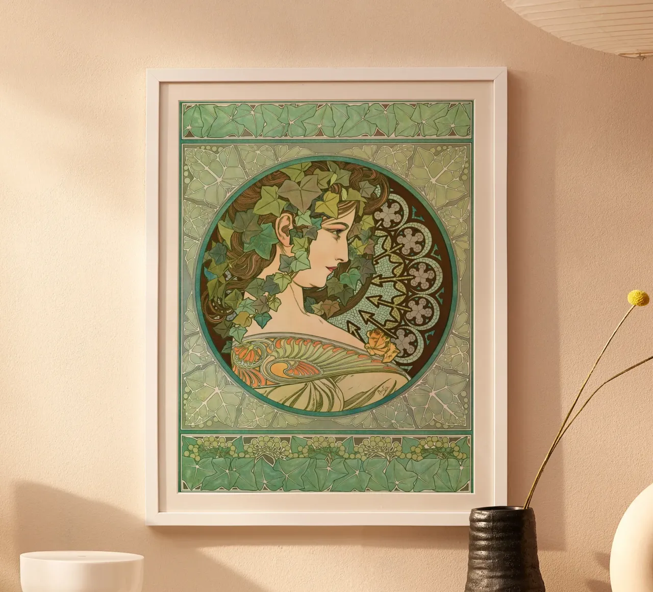 Alphonse Mucha - Edera carta hahnemühle da Timeless Artworks