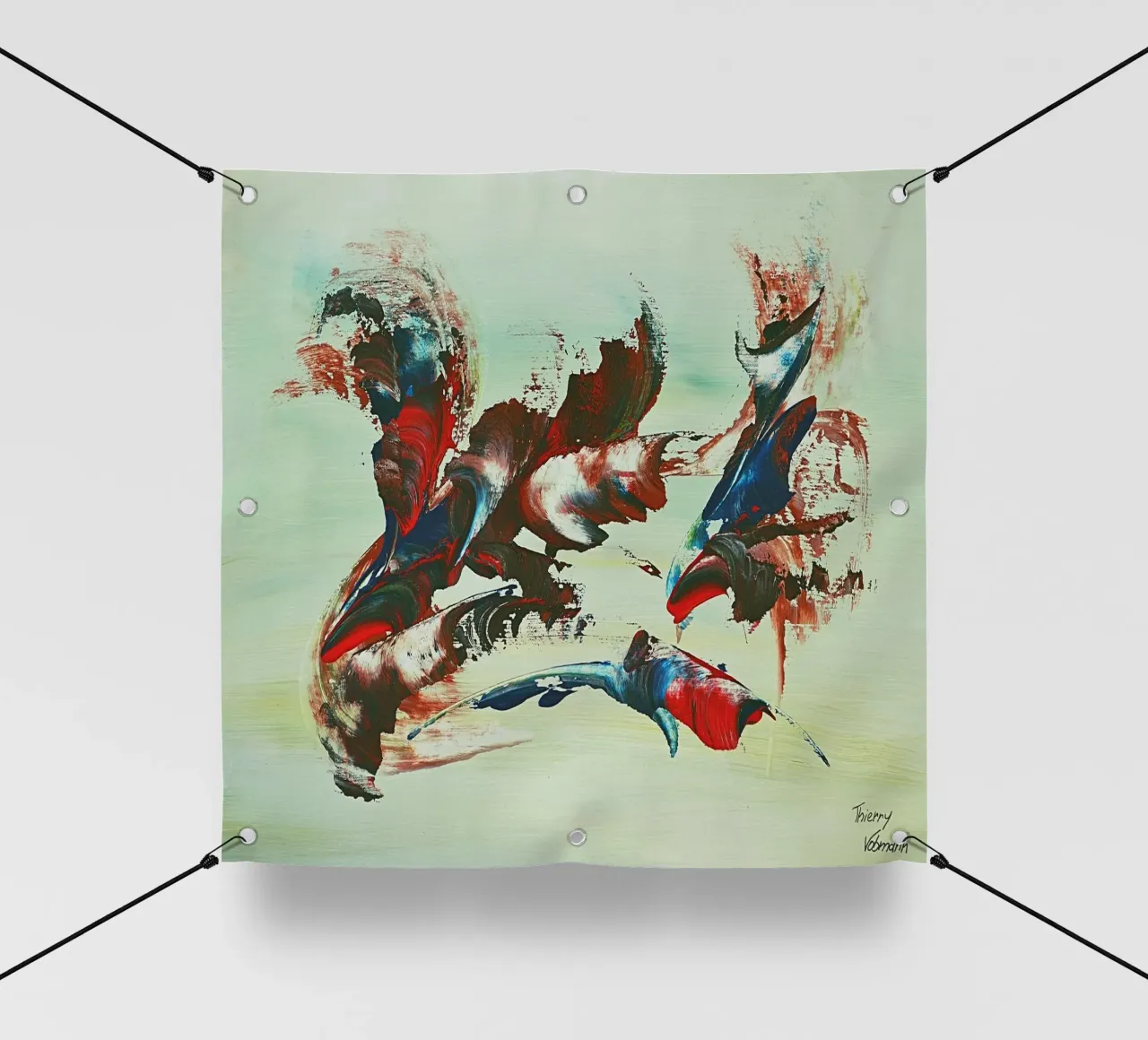 IDEAL GIFT 132 telo in pvc da Thierry Vobmann Abstract painting