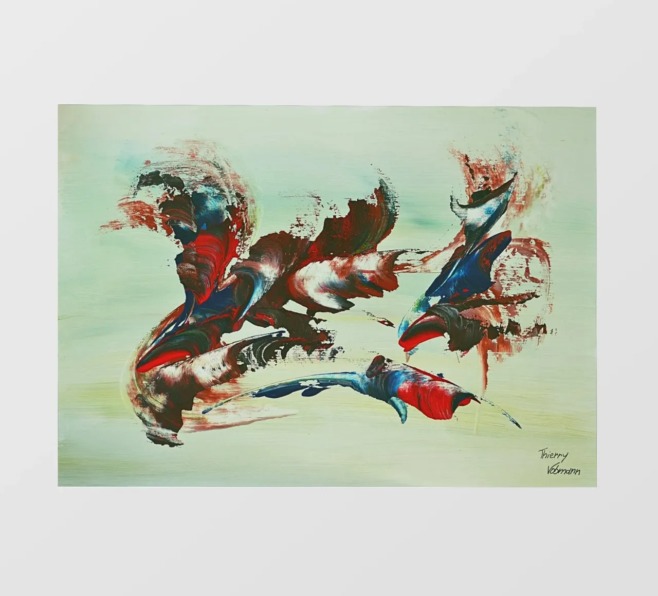 IDEAL GIFT 132 telo in pvc da Thierry Vobmann Abstract painting