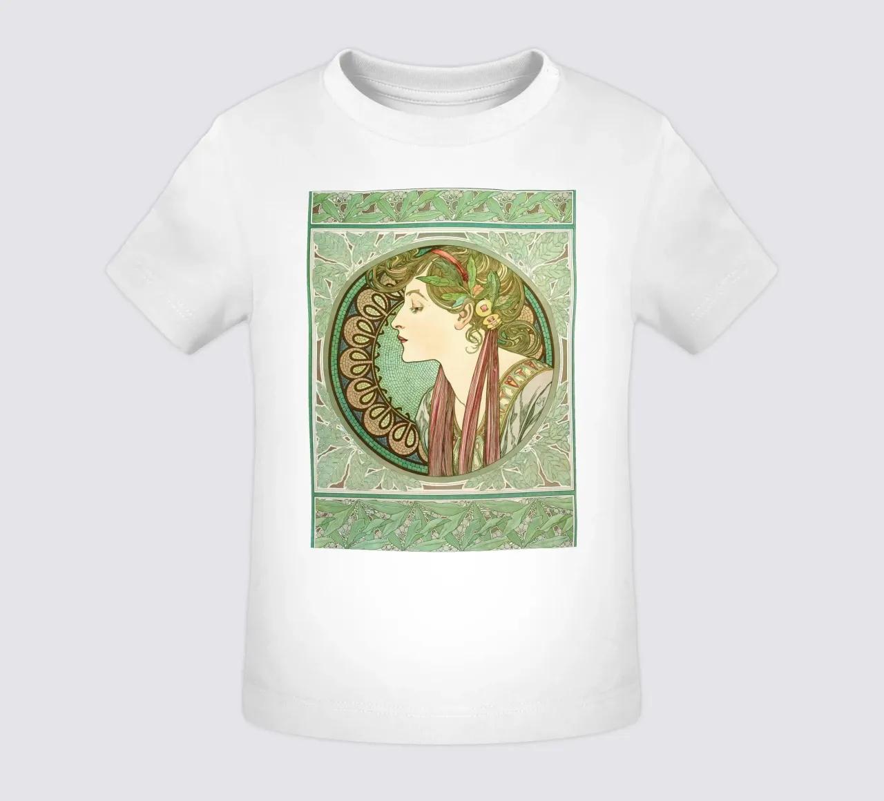 Alphonse Mucha - Alloro maglietta neonato da Timeless Artworks