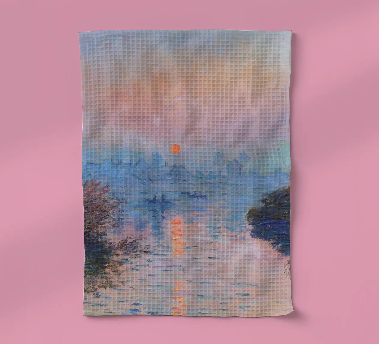 Claude Monet - Sunset on the Seine at Lavacourt canovaccio da cucina da Timeless Artworks