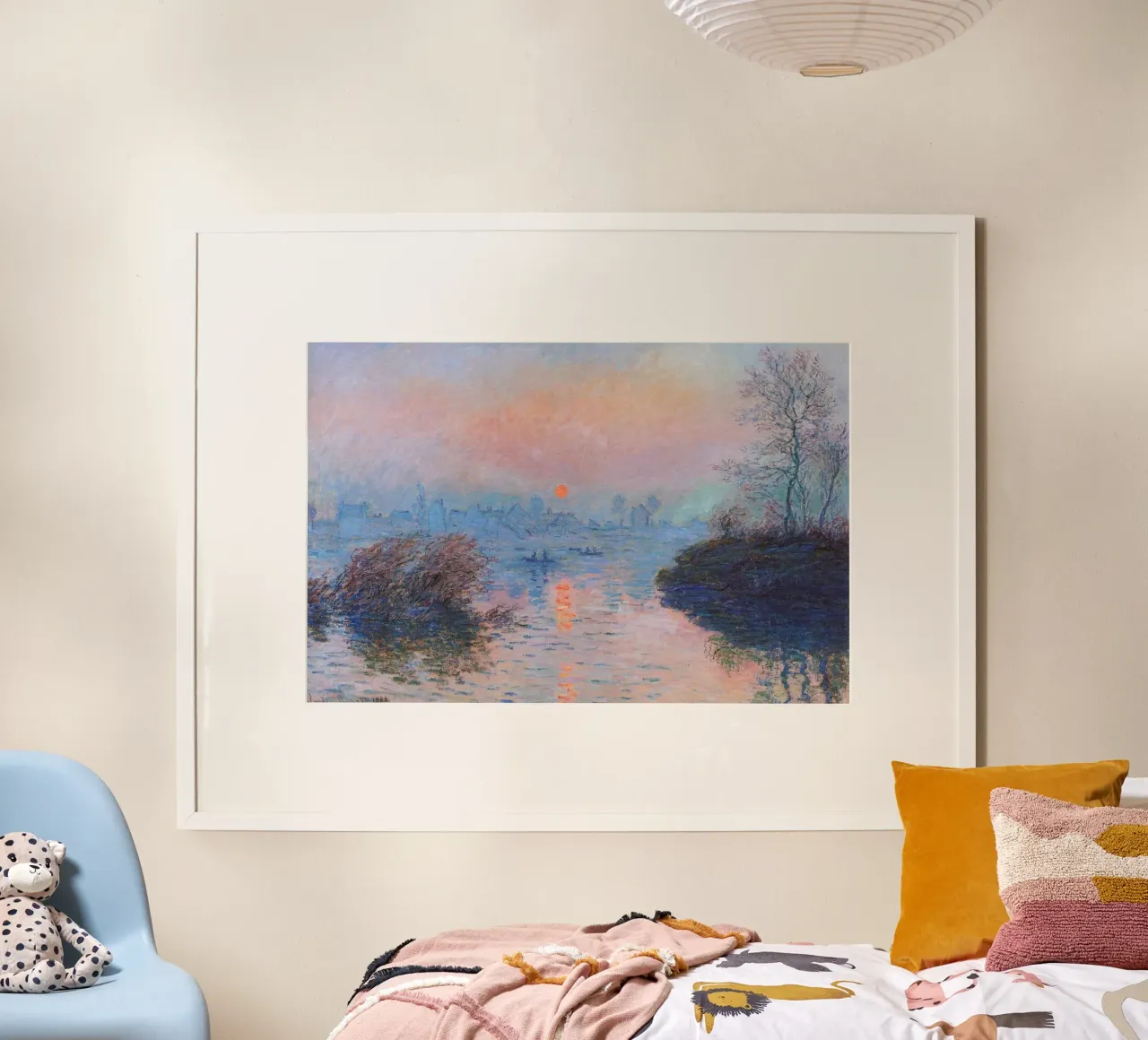 Claude Monet - Sunset on the Seine at Lavacourt carta hahnemühle da Timeless Artworks