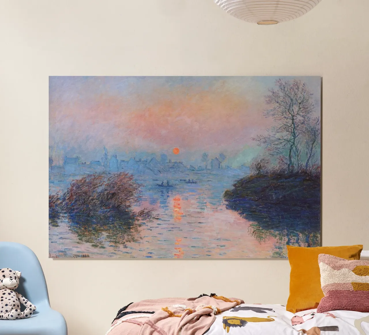 Claude Monet - Sunset on the Seine at Lavacourt carta hahnemühle da Timeless Artworks