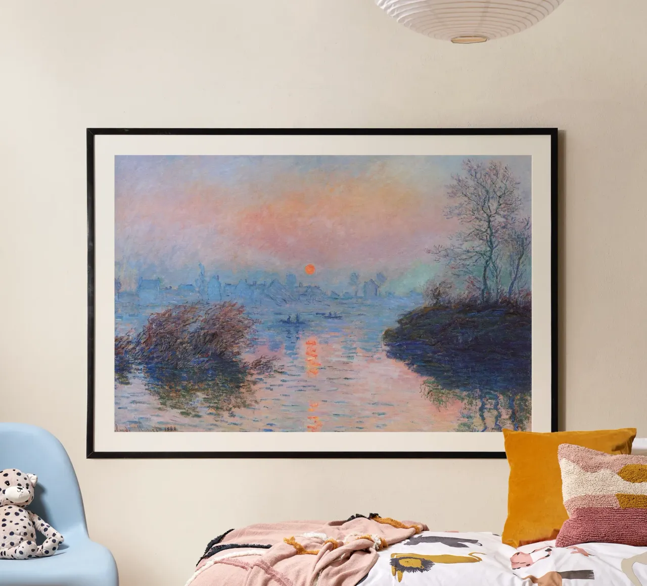 Claude Monet - Sunset on the Seine at Lavacourt carta hahnemühle da Timeless Artworks