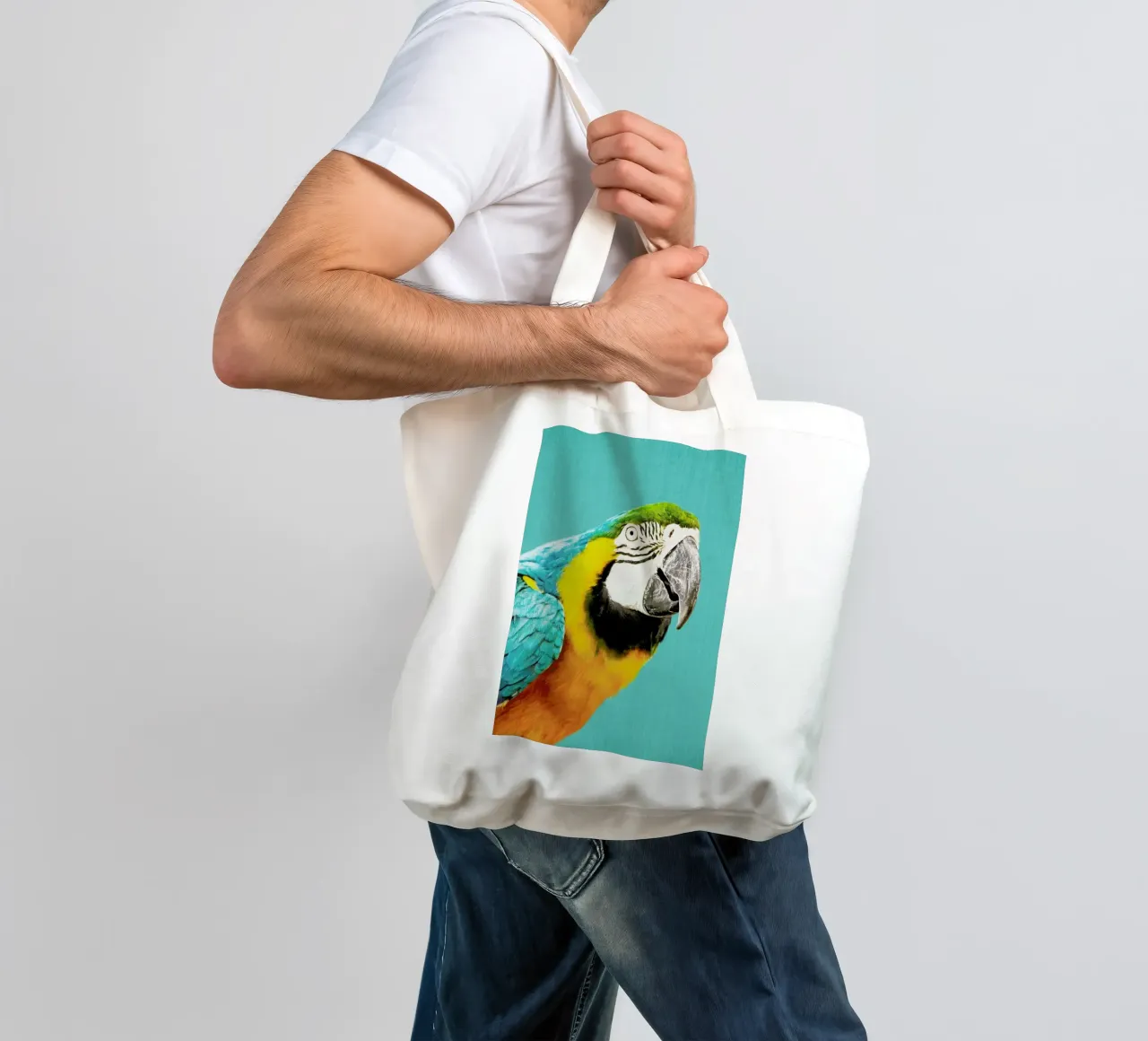 Print 143 borsa in juta da Lila x Lola