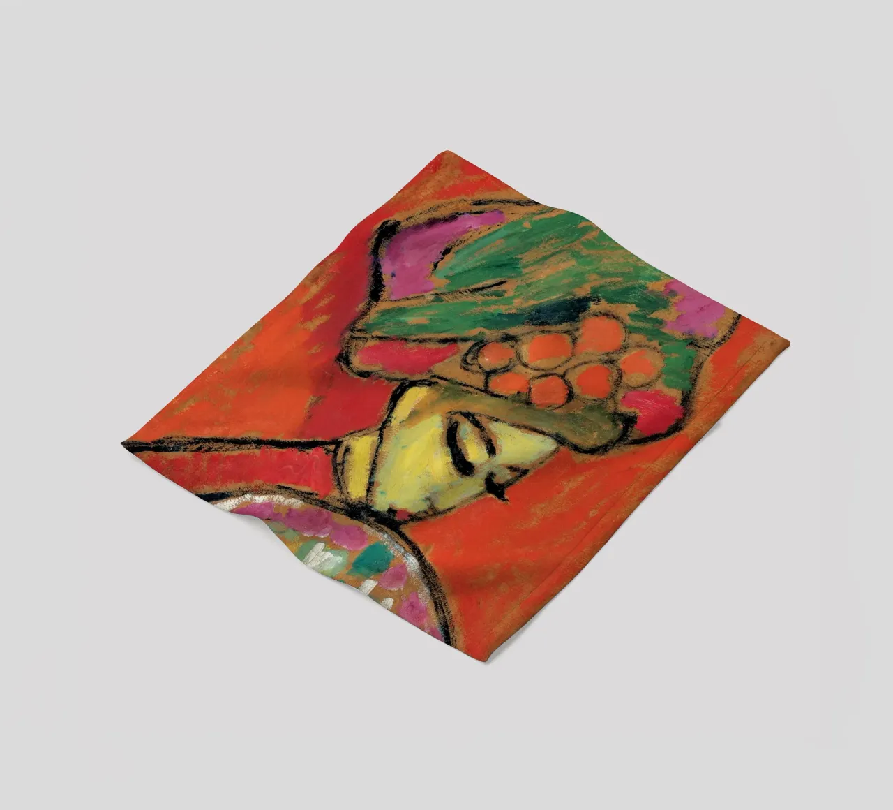 Alexej von Jawlensky - Ragazza con cappello a fiori, 1910 coperta in pile da Timeless Artworks