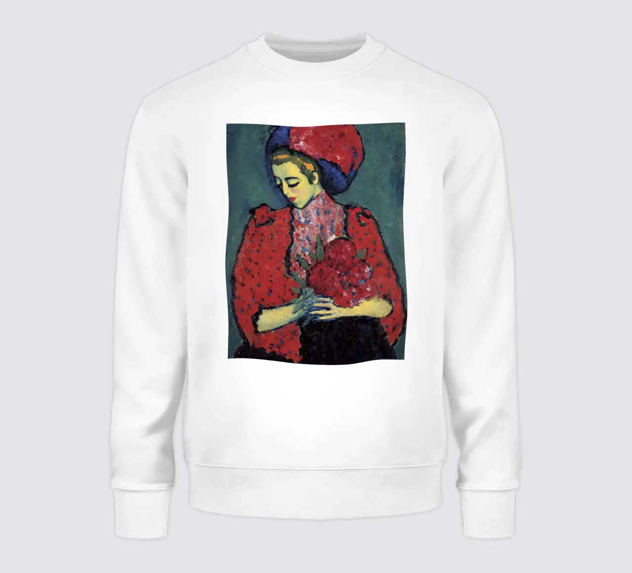 Alexej von Jawlensky - Giovane ragazza con peonie felpa da Timeless Artworks