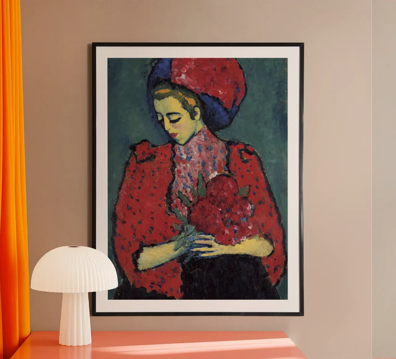 Alexej von Jawlensky - Giovane ragazza con peonie carta hahnemühle da Timeless Artworks