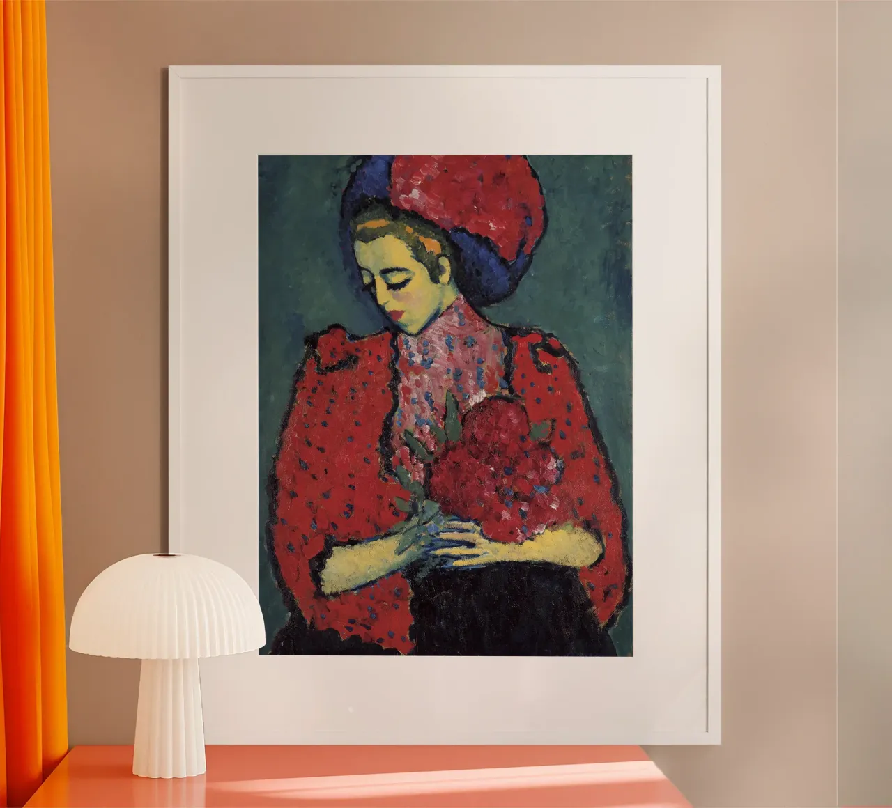 Alexej von Jawlensky - Giovane ragazza con peonie carta hahnemühle da Timeless Artworks