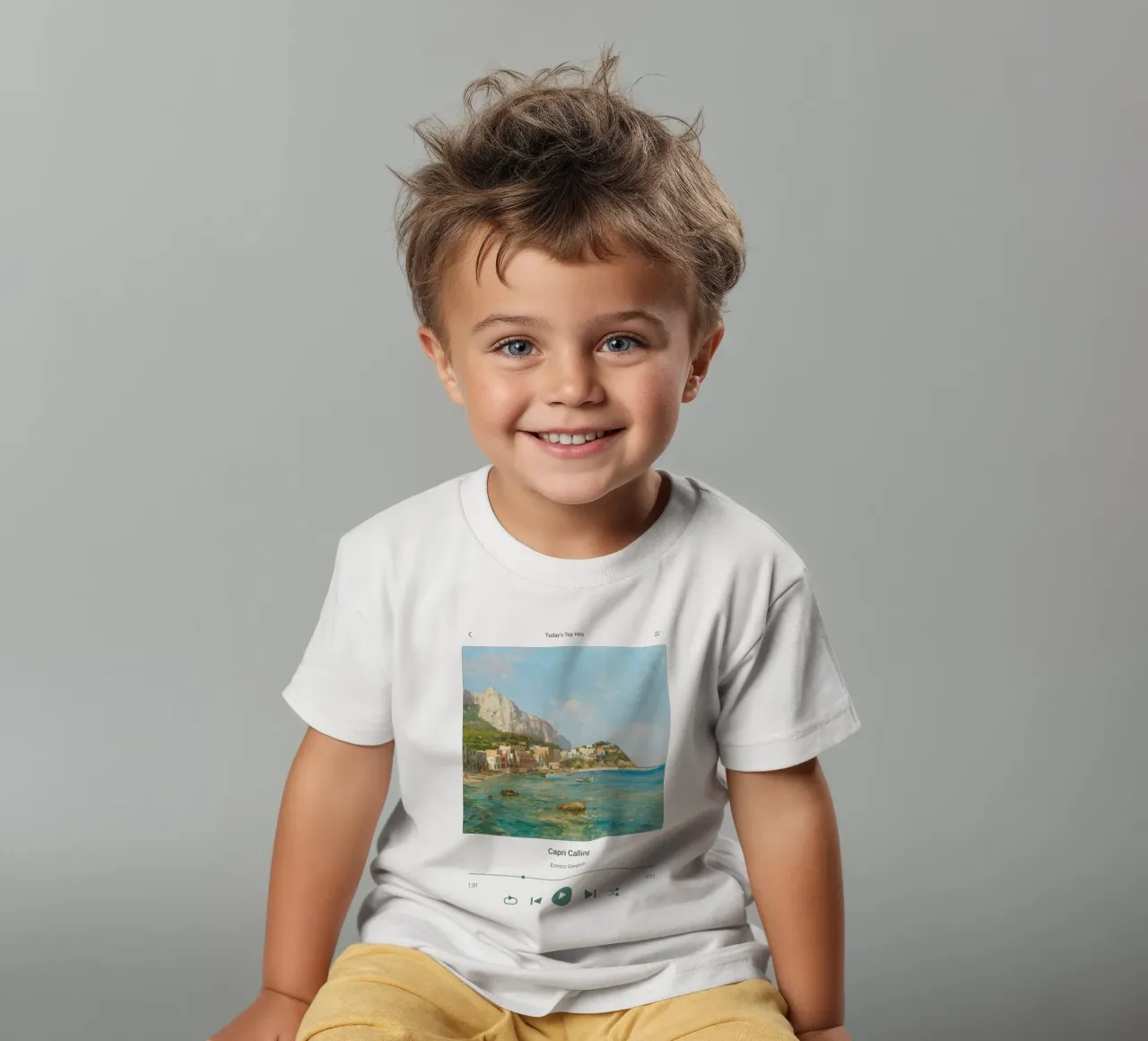 Capri Calling t-shirt bambini da Vintagrafica