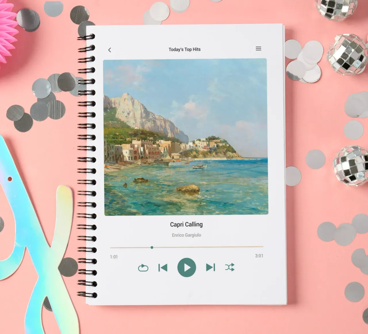 Capri Calling diario ad anelli da Vintagrafica