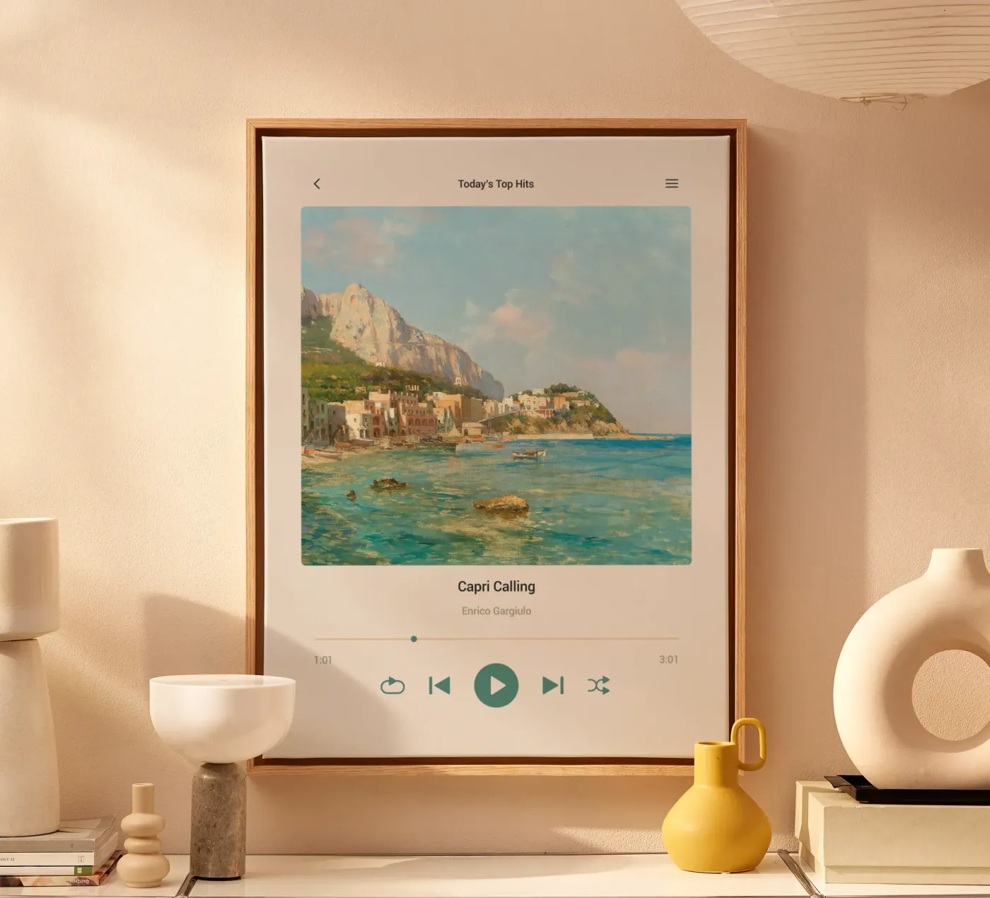 Capri Oproep canvas van Vintagrafica