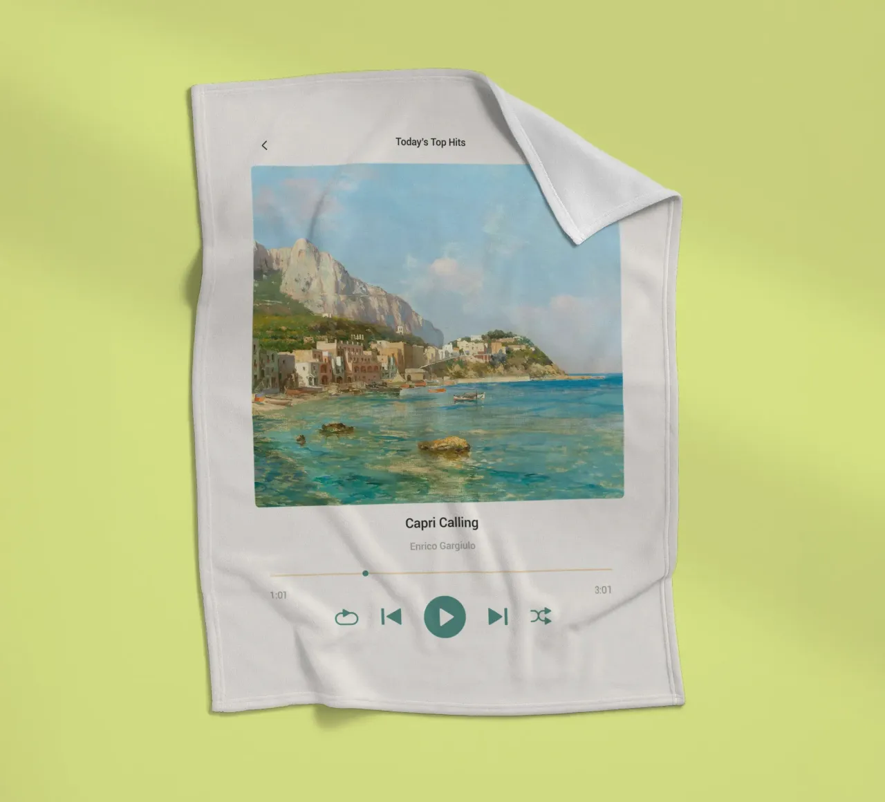 Capri Calling Fleecedecke von Vintagrafica