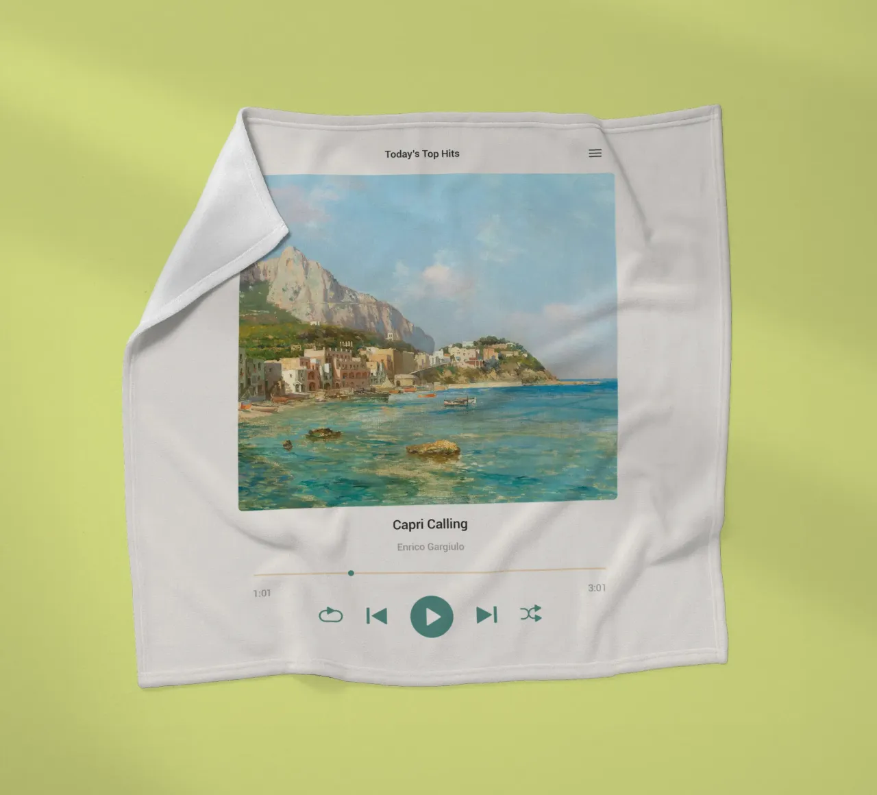 Capri Calling Fleecedecke von Vintagrafica