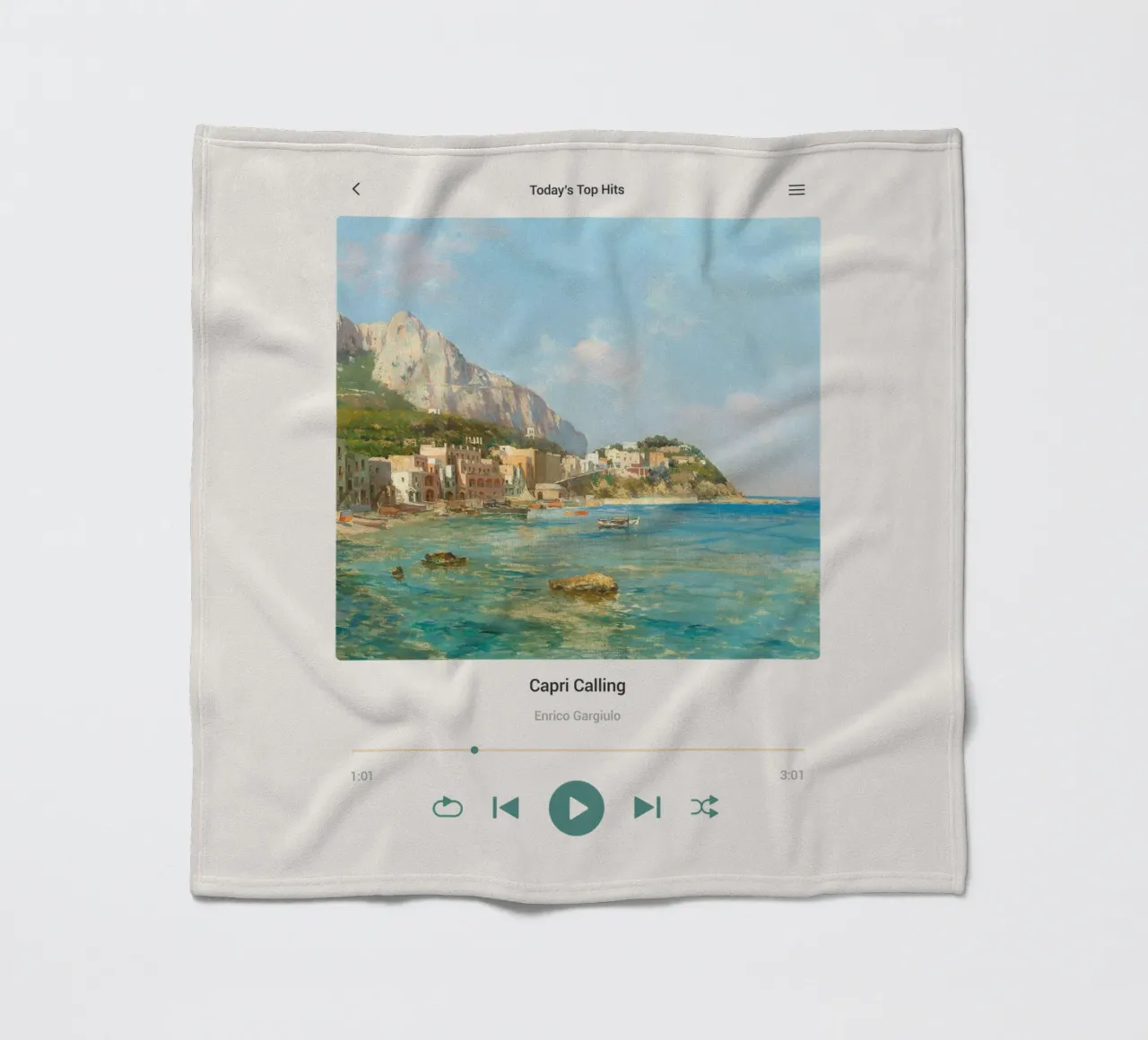 Capri Calling Fleecedecke von Vintagrafica