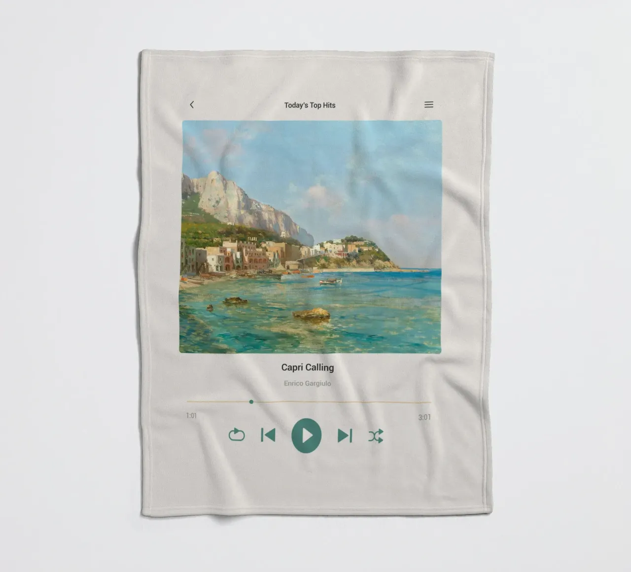 Capri Calling Fleecedecke von Vintagrafica