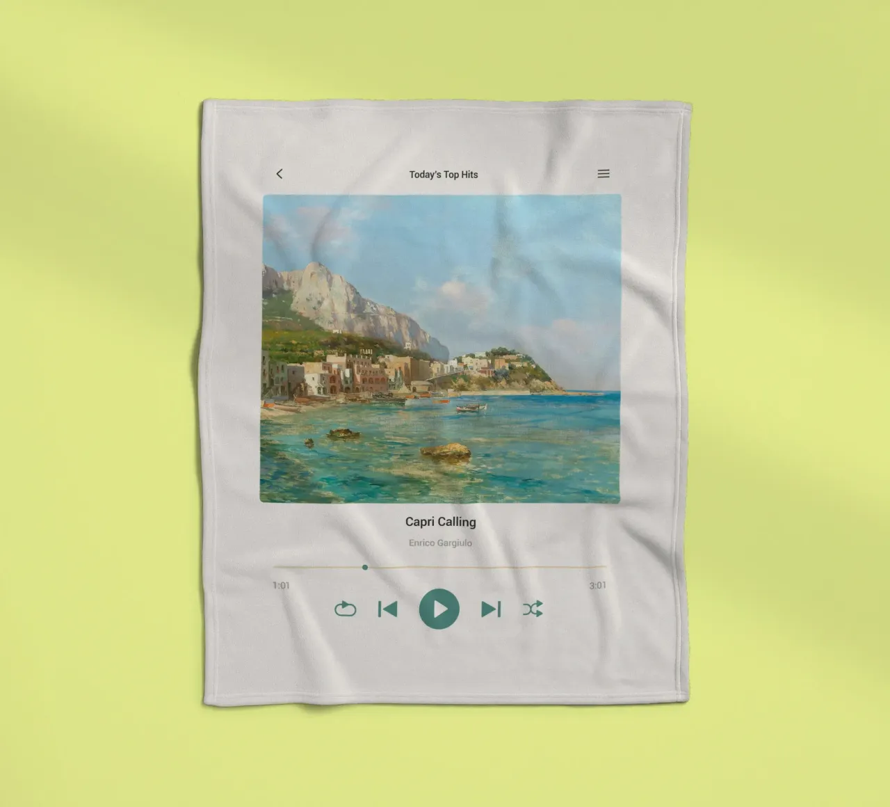 Capri Calling Fleecedecke von Vintagrafica