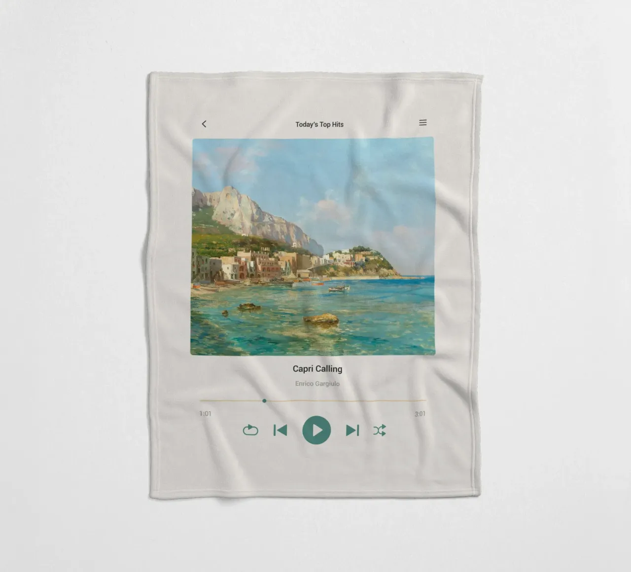 Capri Calling Fleecedecke von Vintagrafica