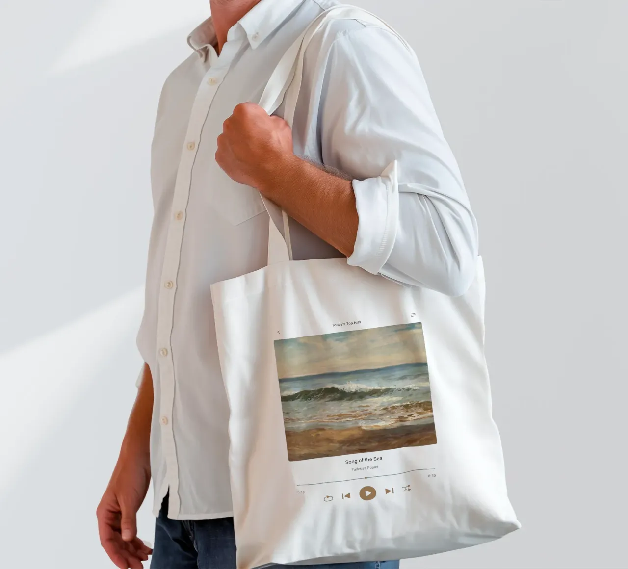 Canzone del mare borsa in juta da Vintagrafica