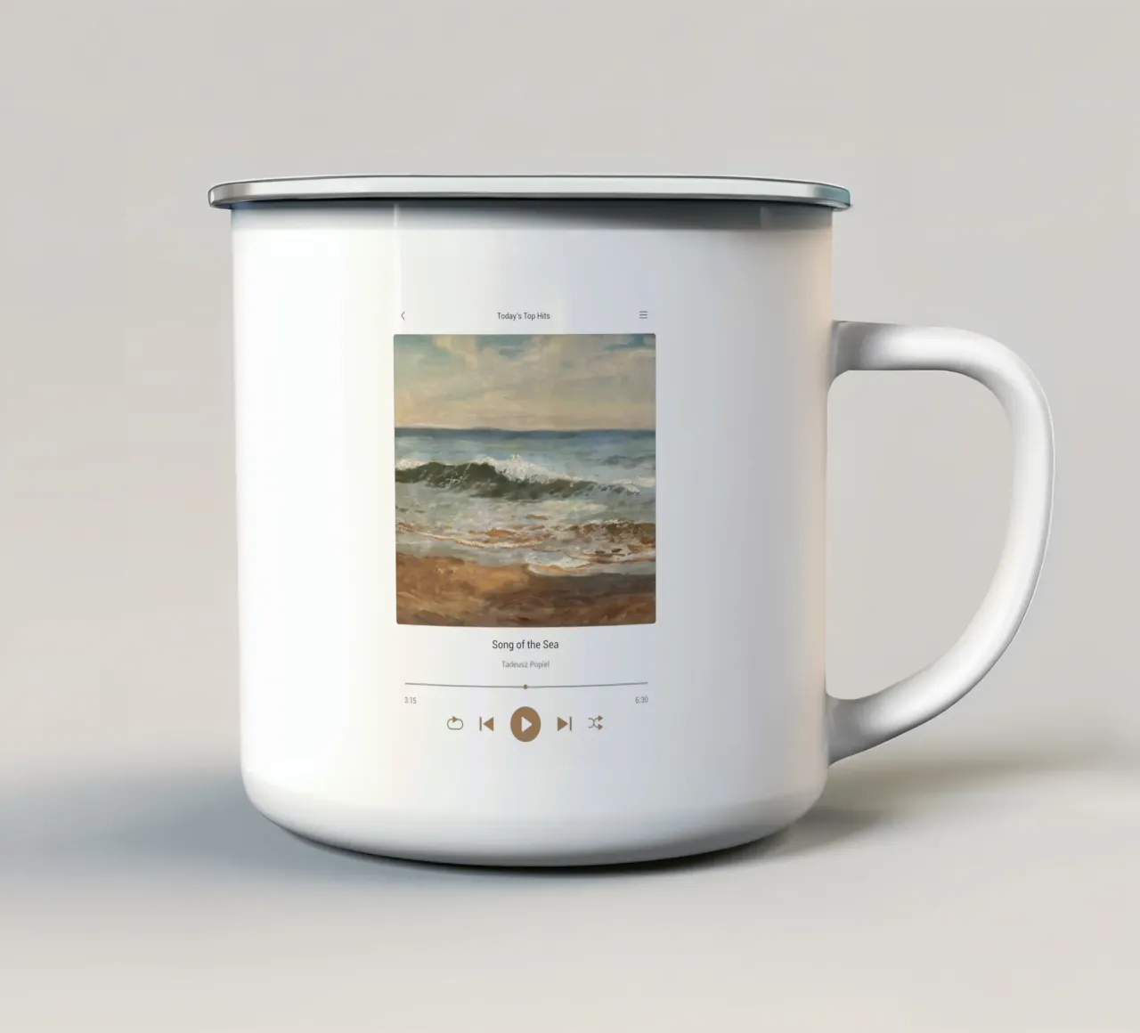 Canzone del mare tazza in smalto da Vintagrafica