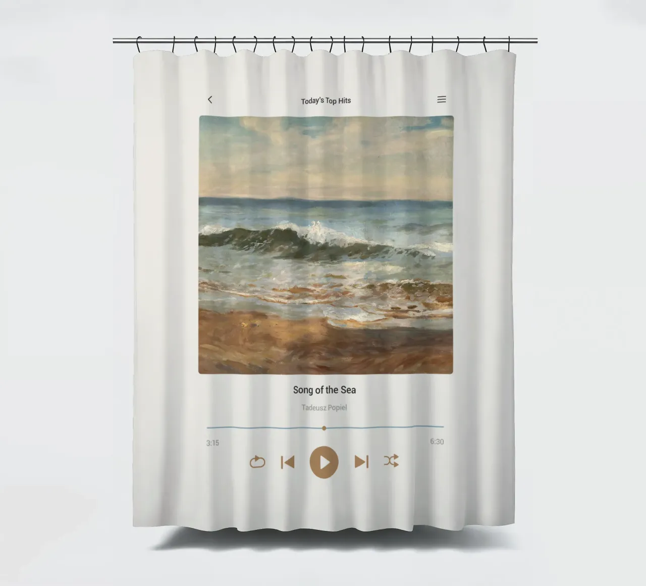 Le chant de la mer rideau de douche de Vintagrafica
