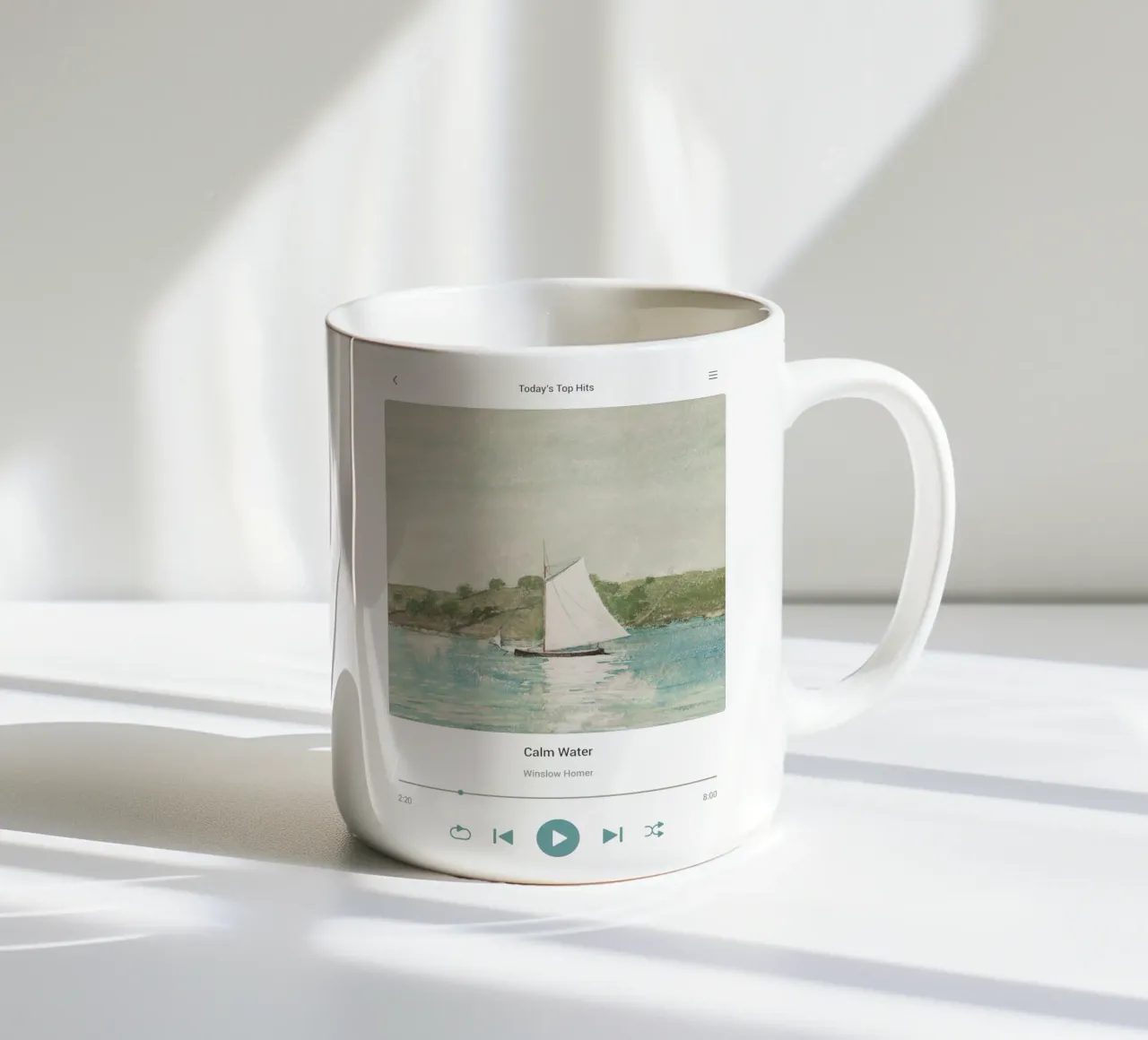 Canzone dell'acqua calma tazza in ceramica da Vintagrafica