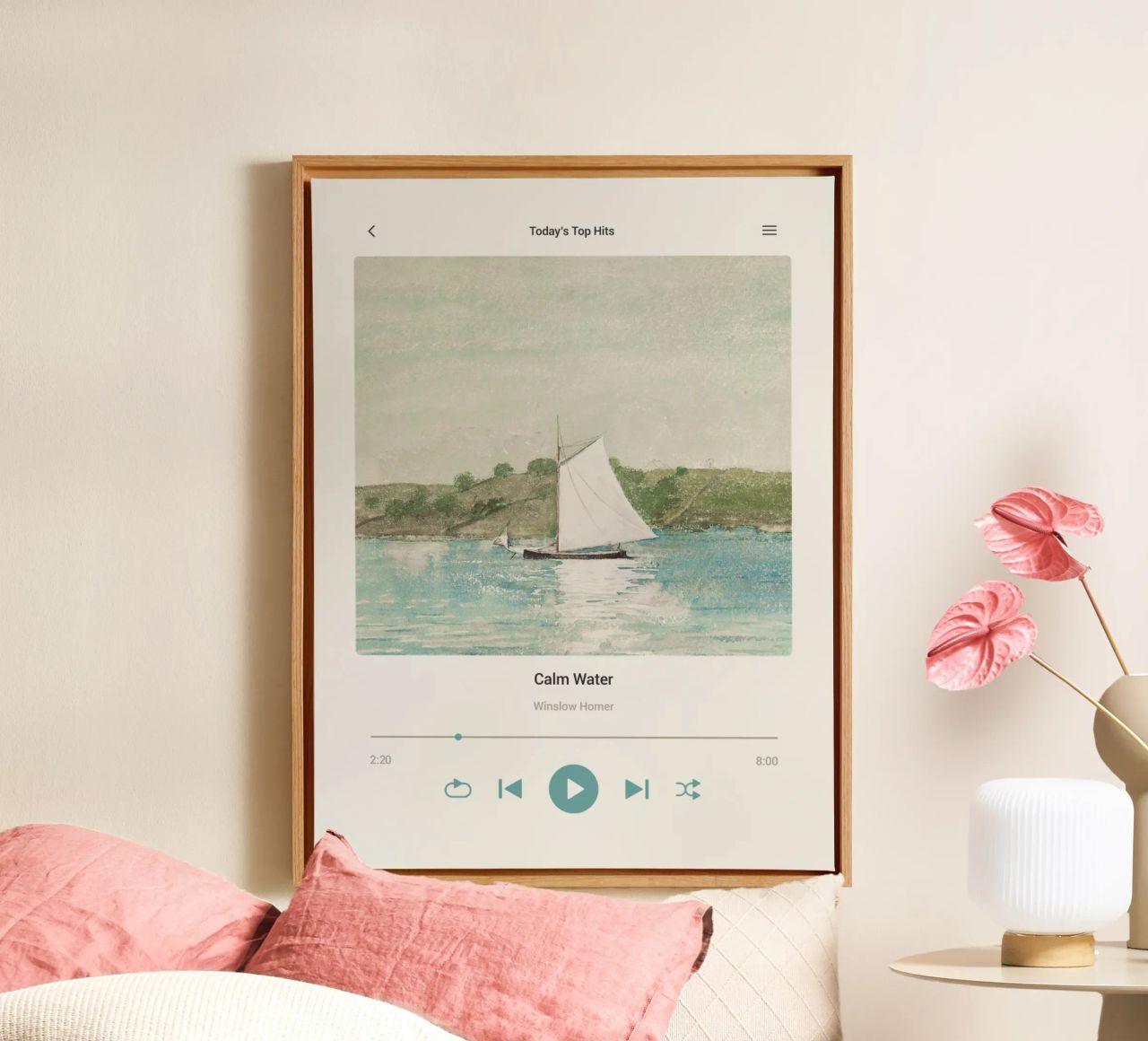 Calm Water Song Leinwand von Vintagrafica