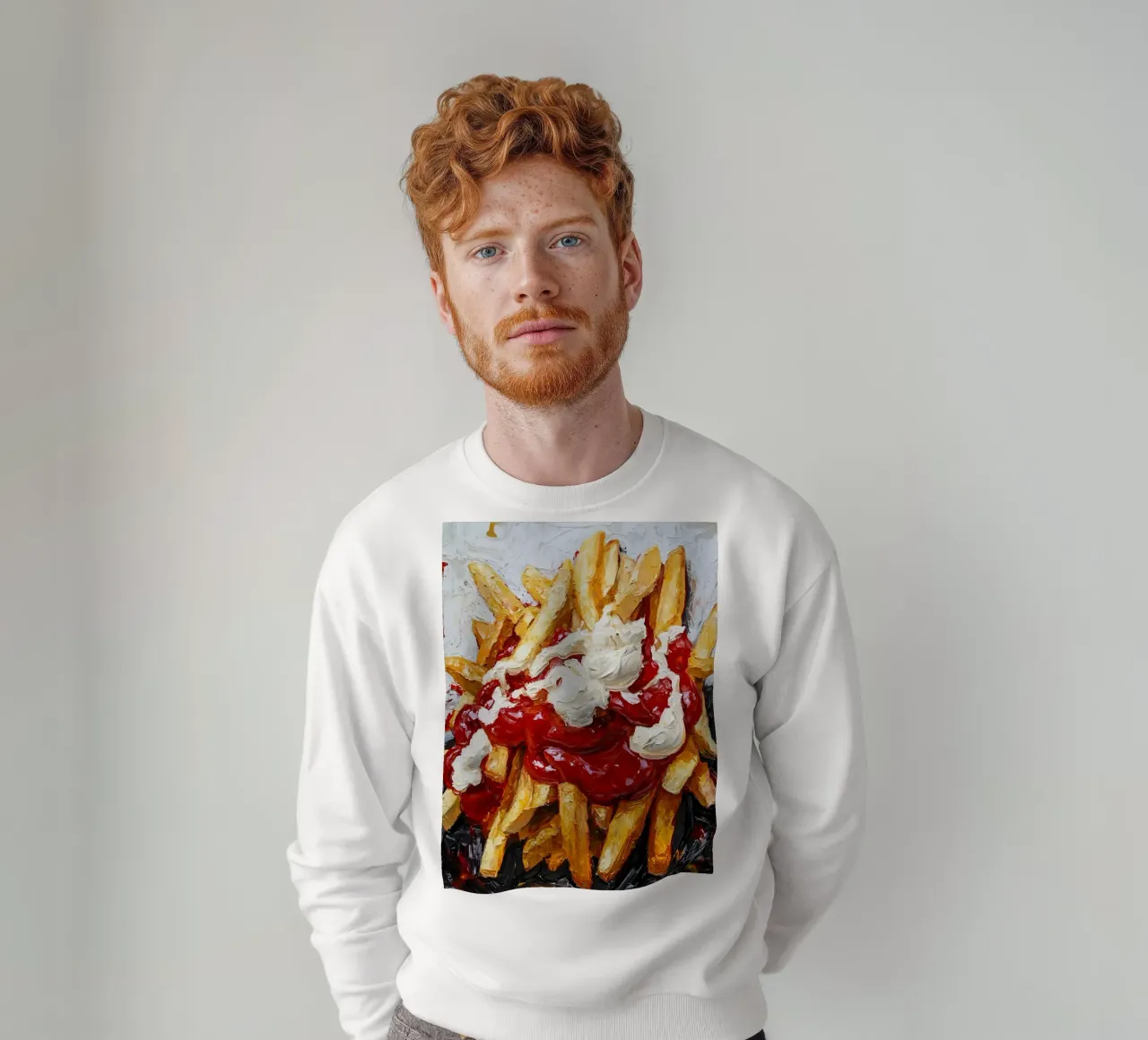 Patate fritte rosse bianche felpa da Schön