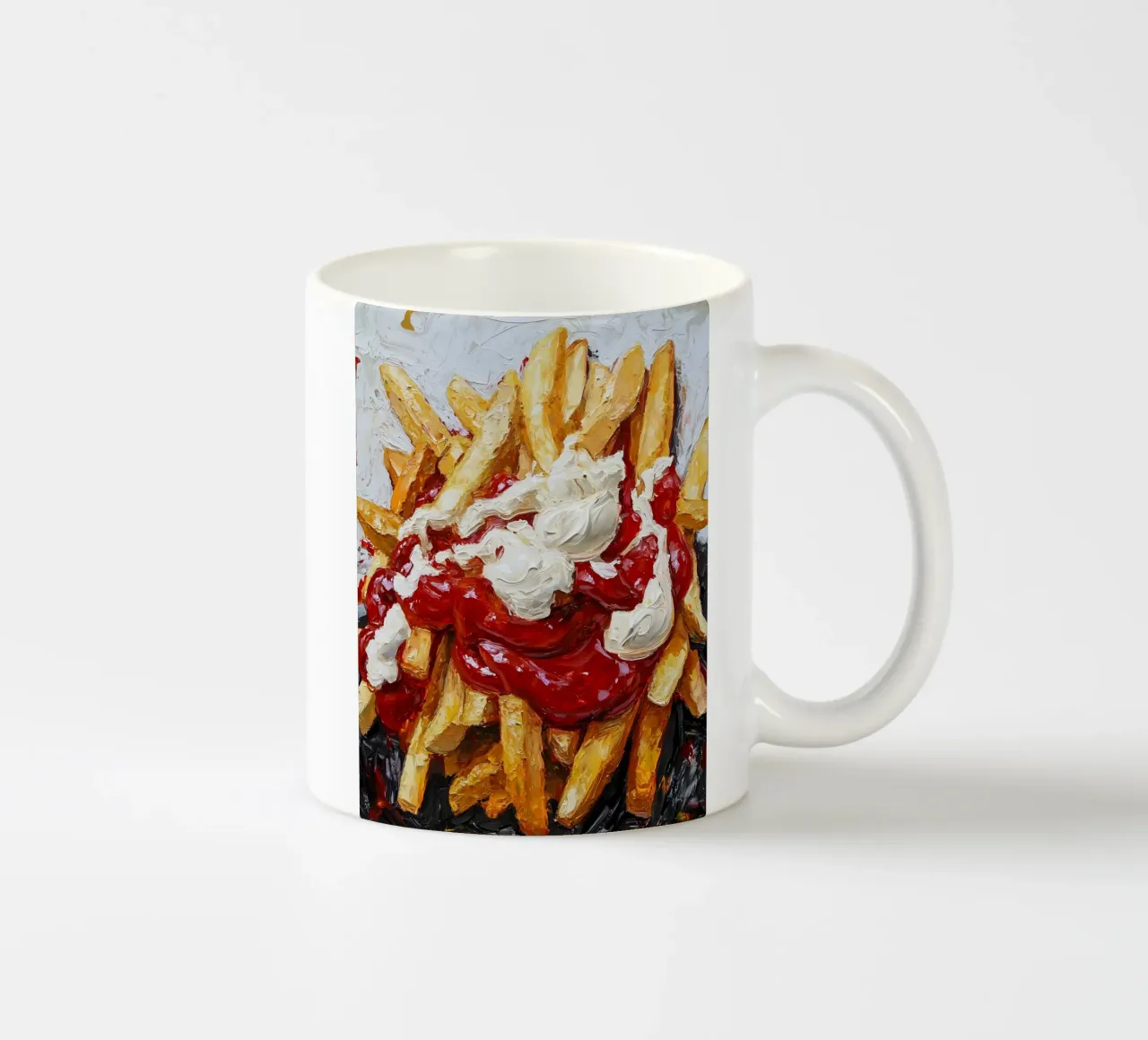 Patate fritte rosse bianche tazza in ceramica da Schön