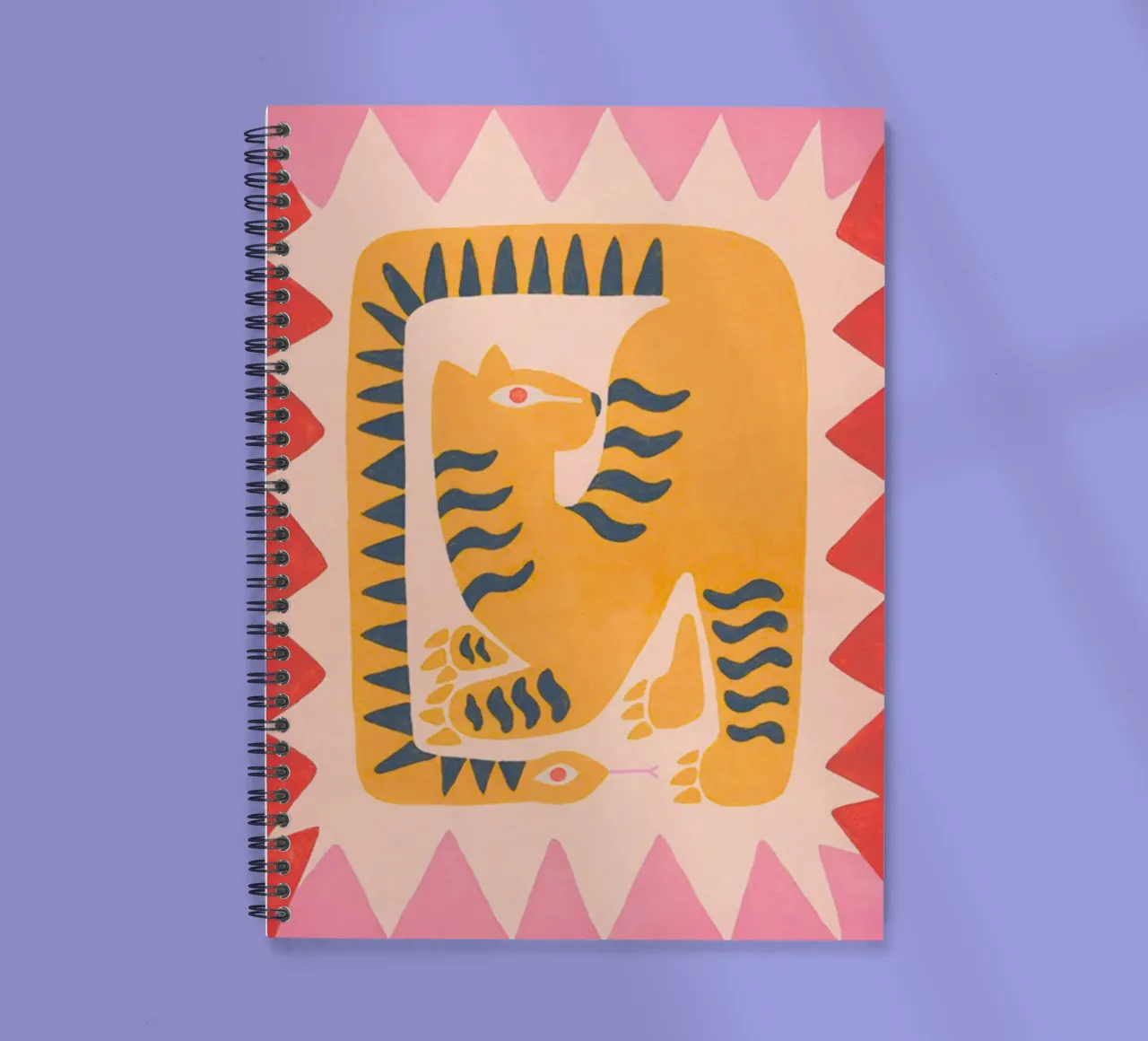 Abstract Tiger Snake Print, Tiger Graphic Print spiral notebook by PrintStudio