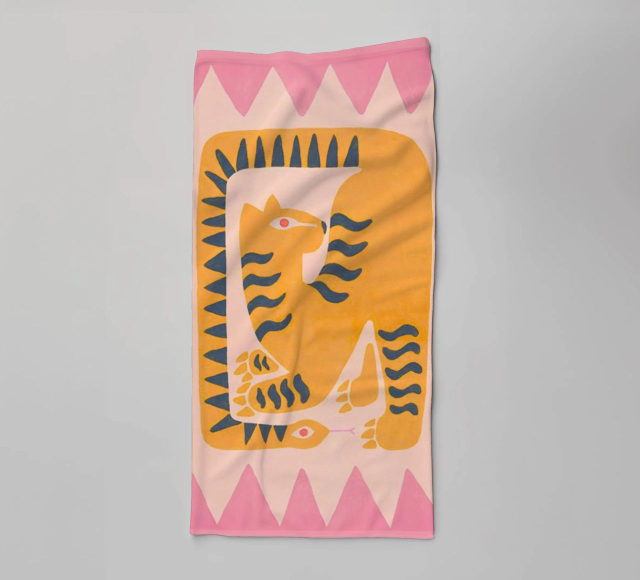 Imprimé serpent tigre abstrait, imprimé graphique tigre serviette de bain de PrintStudio