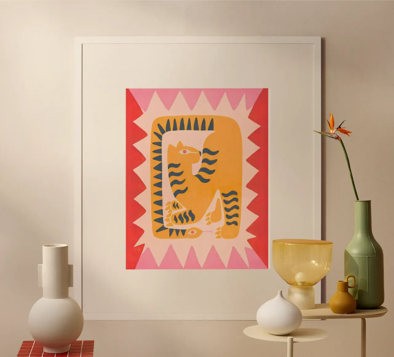 Abstract Tiger Snake Print, Tiger Graphic Print hahnemühle by PrintStudio