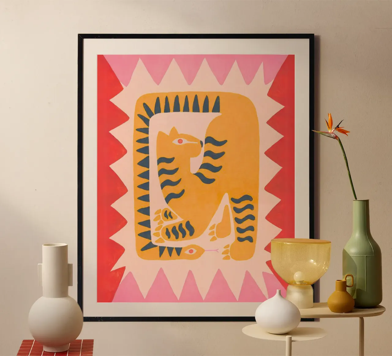 Abstract Tiger Snake Print, Tiger Graphic Print hahnemühle by PrintStudio