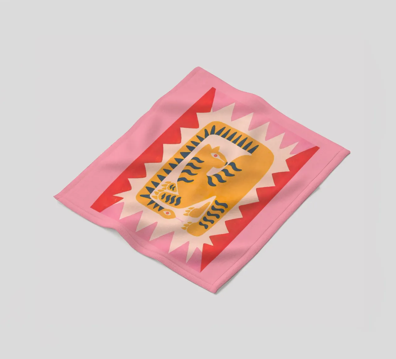 Abstracte tijger slangenprint, Tijger grafische print fleecedeken van PrintStudio