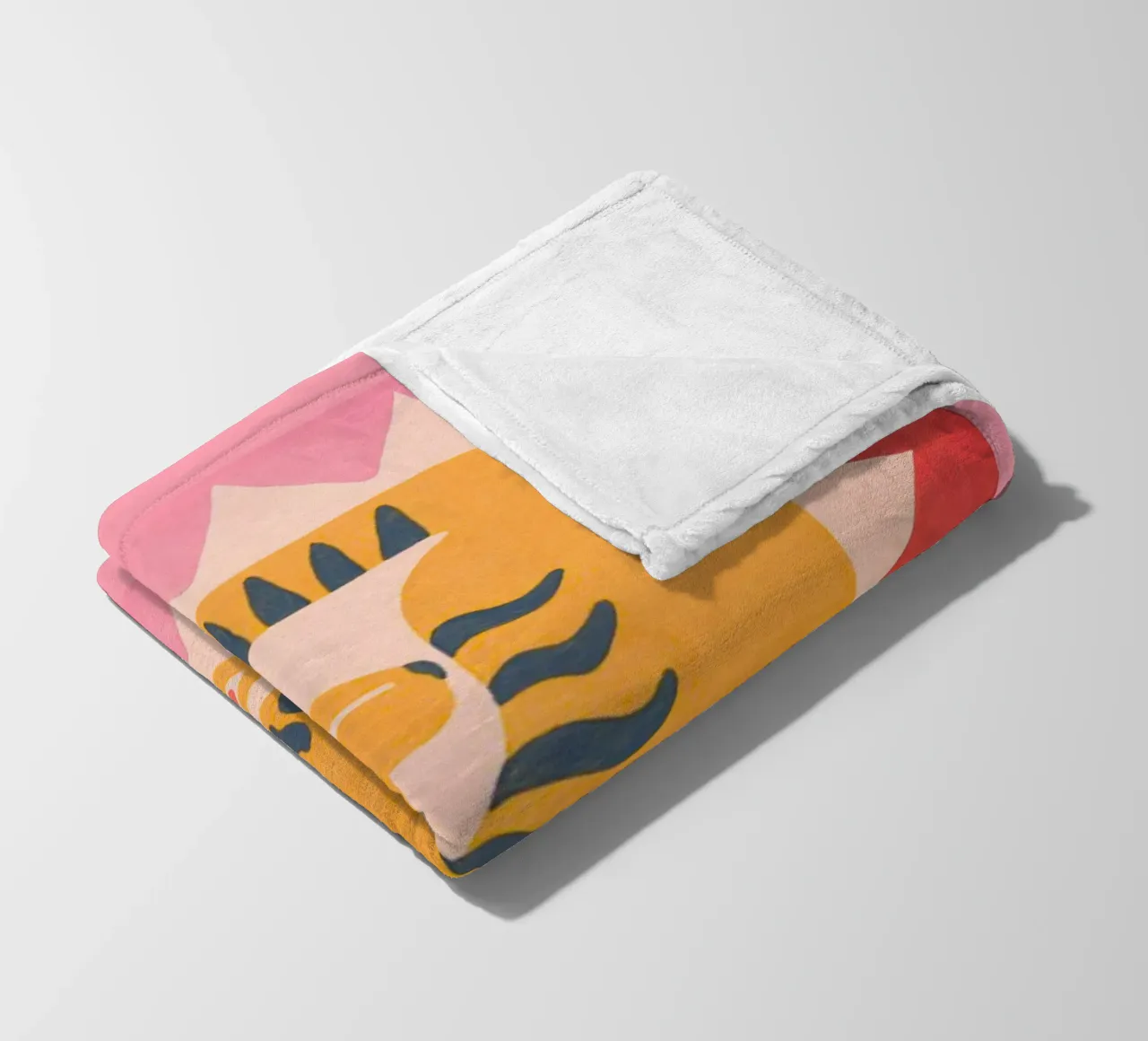Abstracte tijger slangenprint, Tijger grafische print fleecedeken van PrintStudio