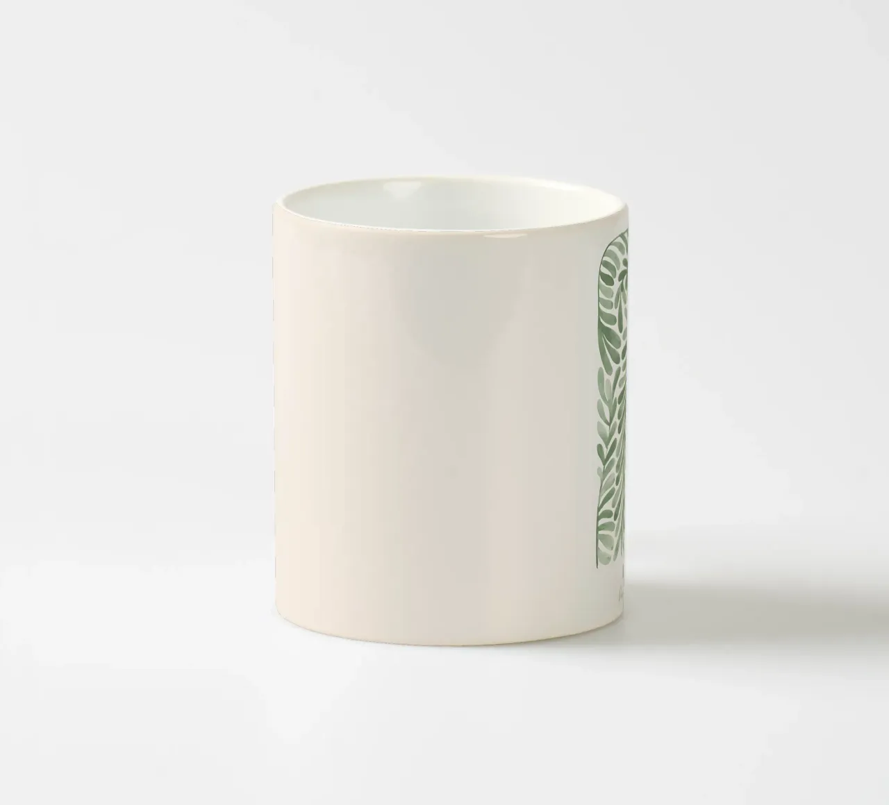 Poster botanico astratto sulle piante, foglie moderne ad acquerello tazza in ceramica da ArtHaus