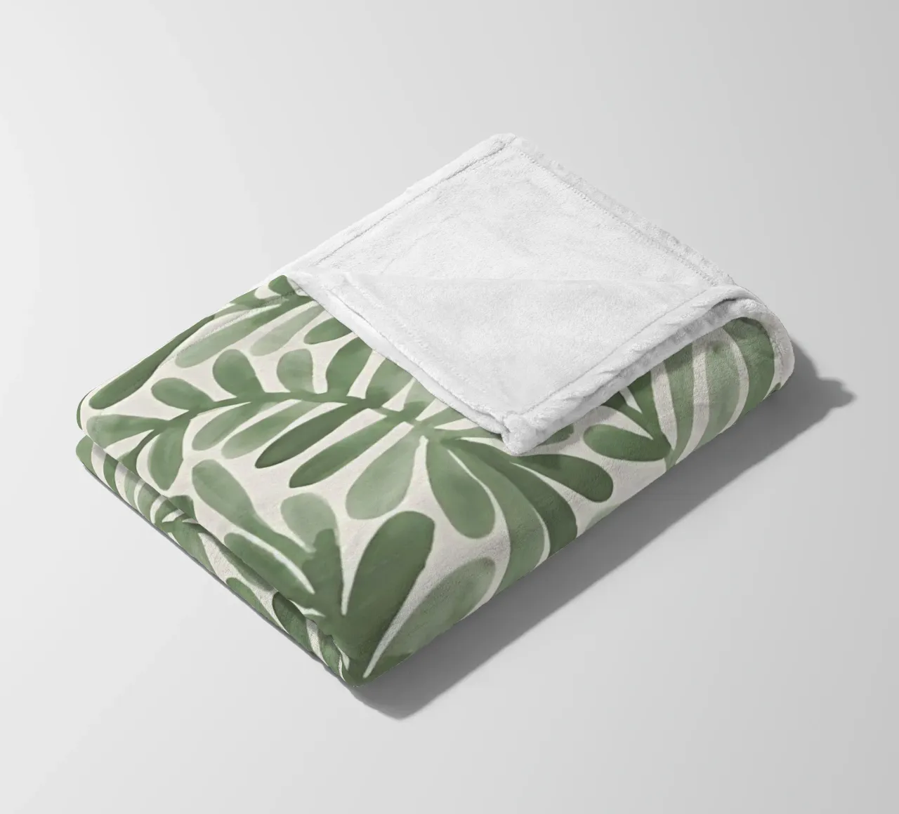Poster botanico astratto sulle piante, foglie moderne ad acquerello coperta in pile da ArtHaus