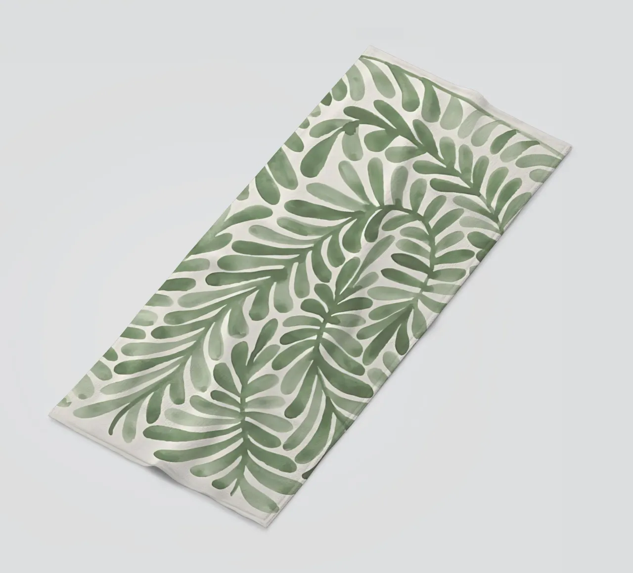 Poster botanico astratto sulle piante, foglie moderne ad acquerello telo mare da ArtHaus
