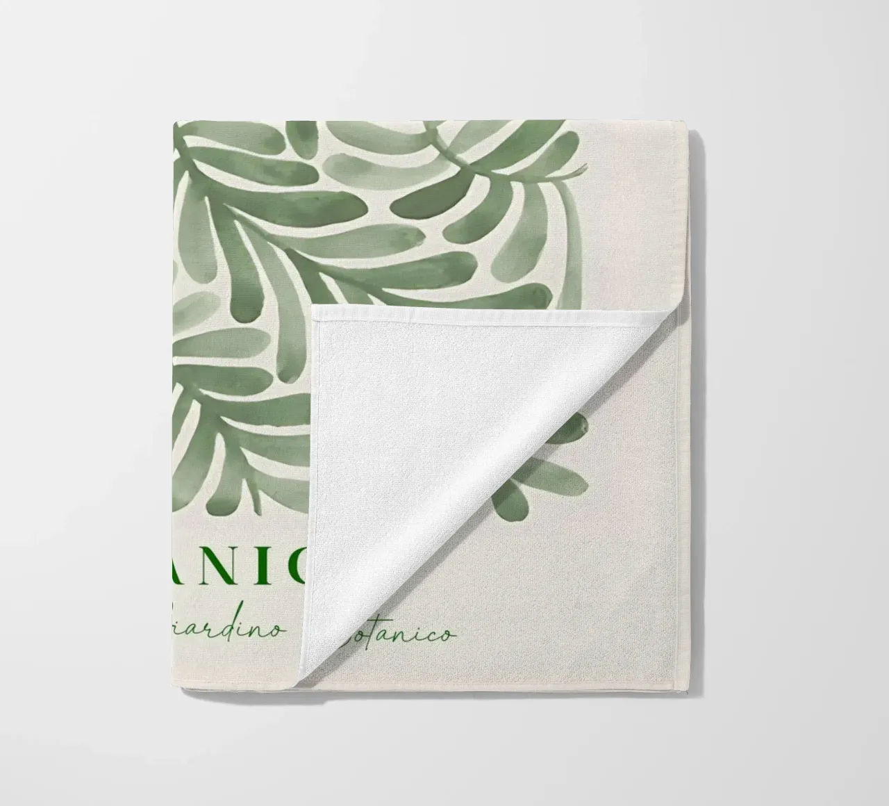 Poster botanico astratto sulle piante, foglie moderne ad acquerello telo mare da ArtHaus
