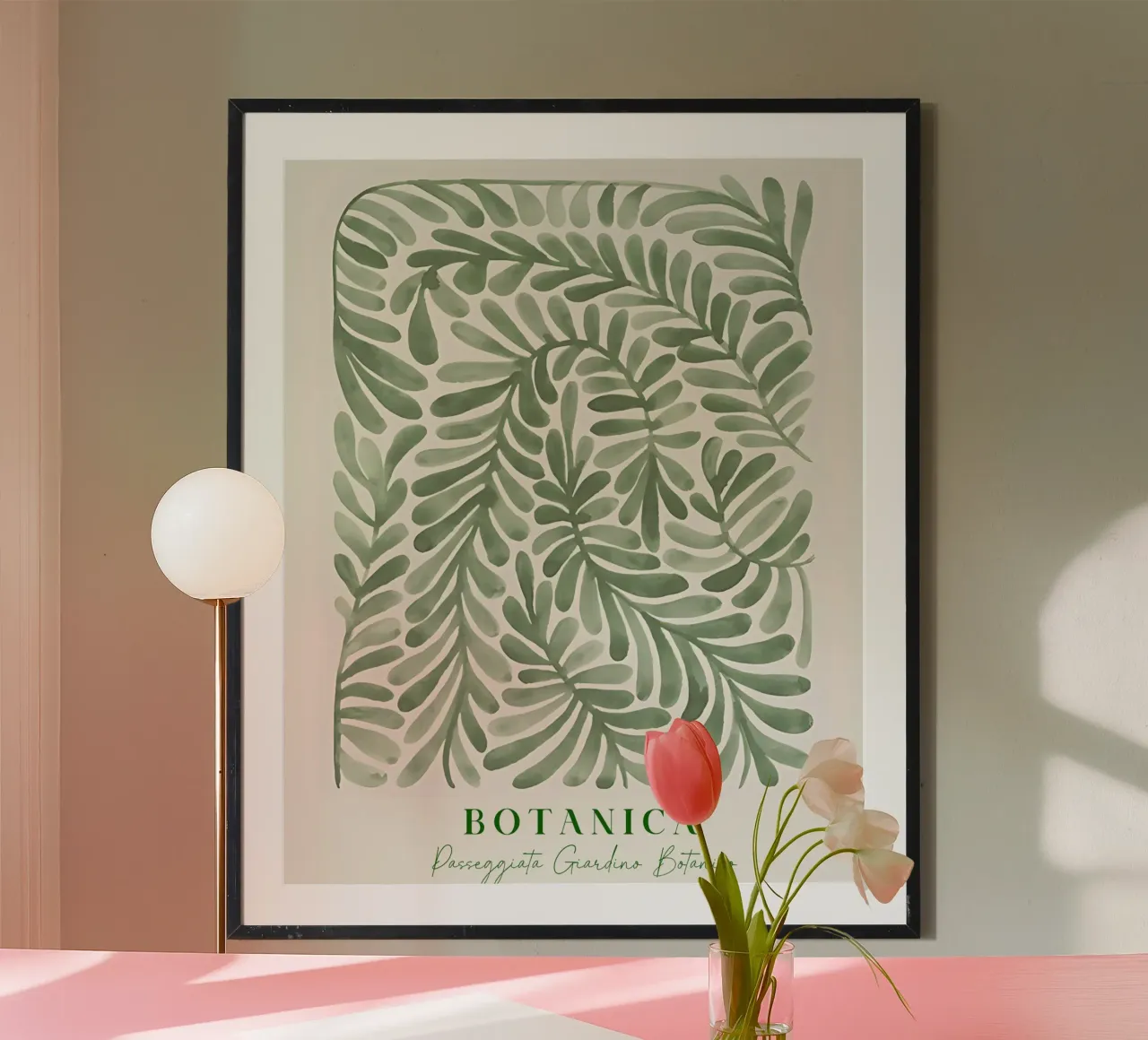 Poster botanico astratto sulle piante, foglie moderne ad acquerello poster da ArtHaus