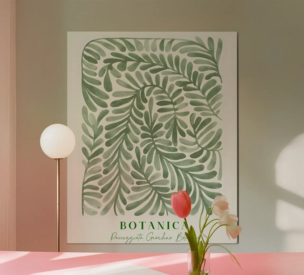 Poster botanico astratto sulle piante, foglie moderne ad acquerello poster da ArtHaus