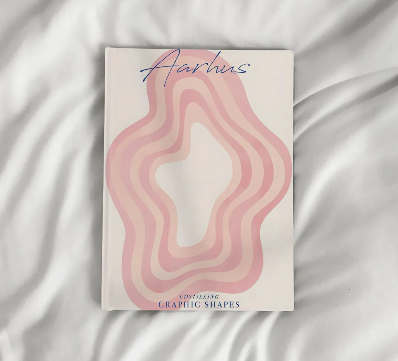 Abstract Wave Modern Print, Danish Print, Aarhus Poster notebook by ArtHaus
