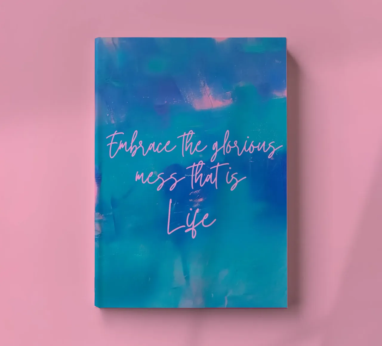 "Omarm de glorieuze puinhoop die het leven is" Abstracte print notitieboek van FABOArt